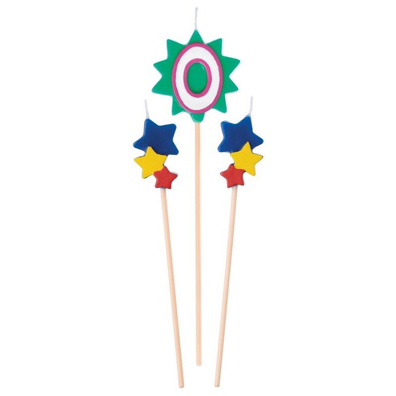 Birthday Cake Pick Candles #0 | 3pcs