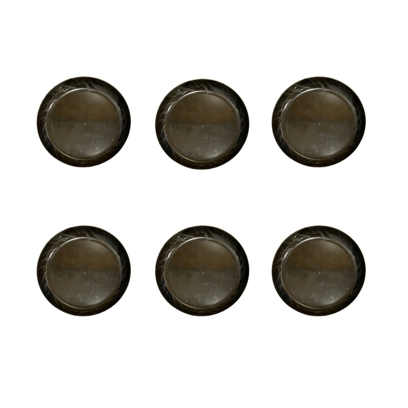 Black Cake/Dessert/Starters Plastic Plates - 6 inches - 6PC