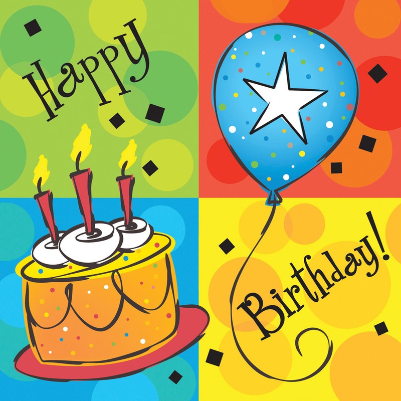 Cake Celebration Beverage Napkins (16ct)