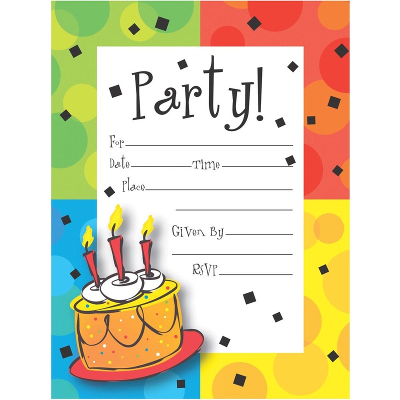 Cake Celebration Invitations