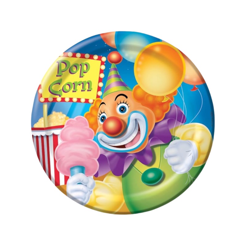 Circus Theme Party Cake/Starter Plates - 7 inches - 8PC