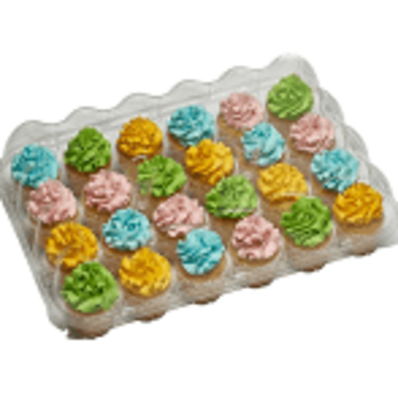 Clear Plastic 24 Compartment Cupcake Container with lid