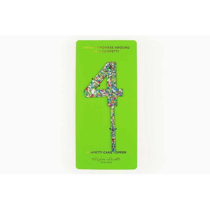 Colorful Confetti Cake Topper #4 | 1ct