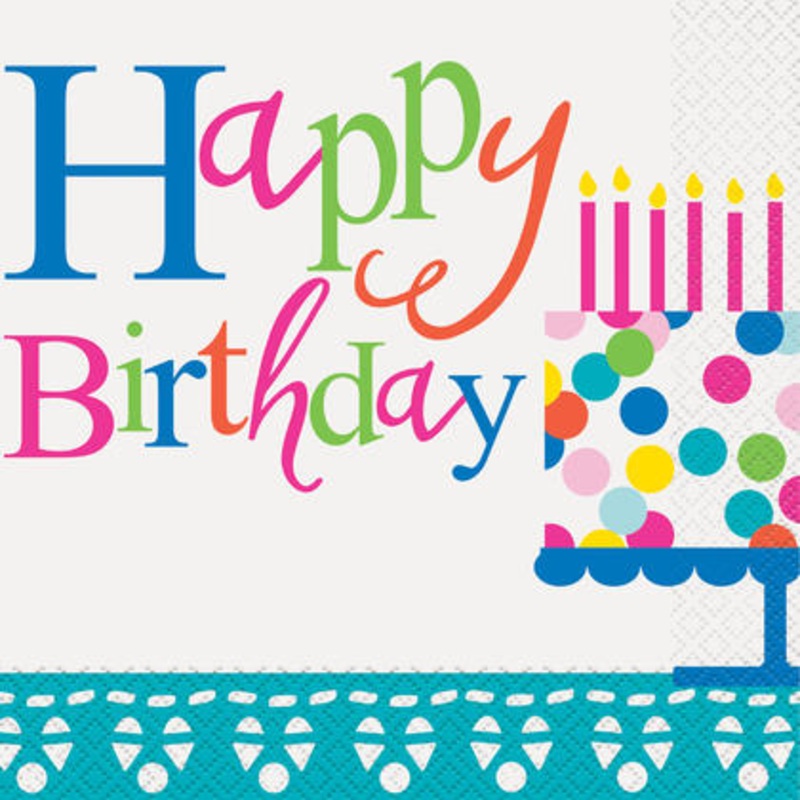 Confetti Cake Birthday Party Lunch Napkins