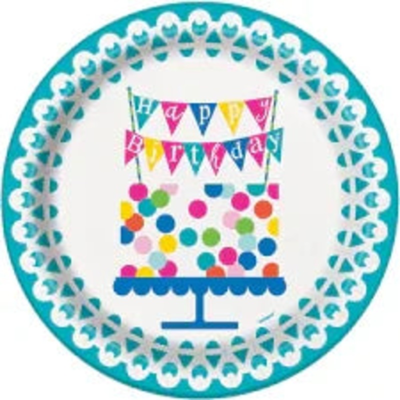 Confetti Cake Plate 9"