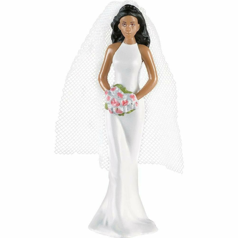 Darker-skinned Bride Cake Topper