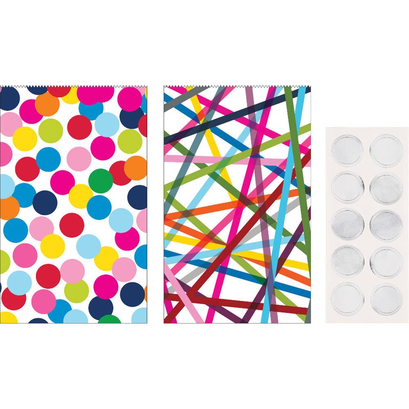 French Bull birthday Cake and Dots Treat Bags (10ct)