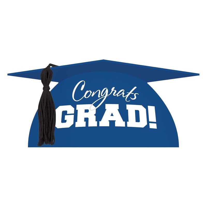 Graduation Cap Cake Topper Blue (1ct)