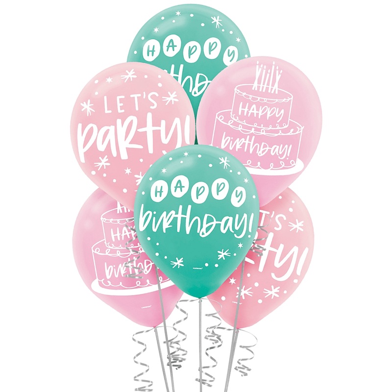 Happy Cake Day Latex Balloons 12" | 15ct