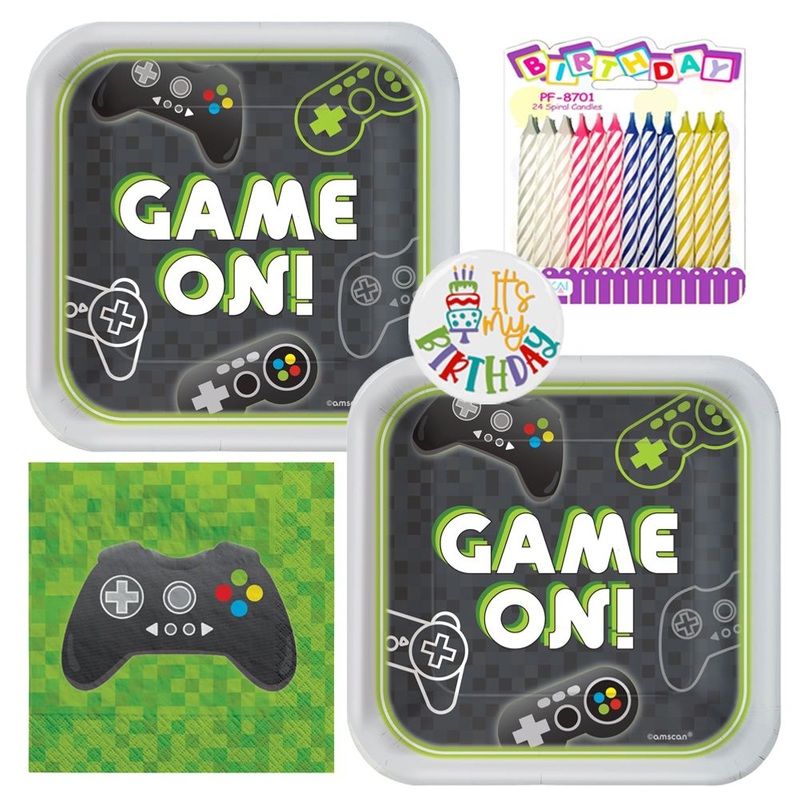 Level Up Tableware Party Kit for Cake (16 Guests)