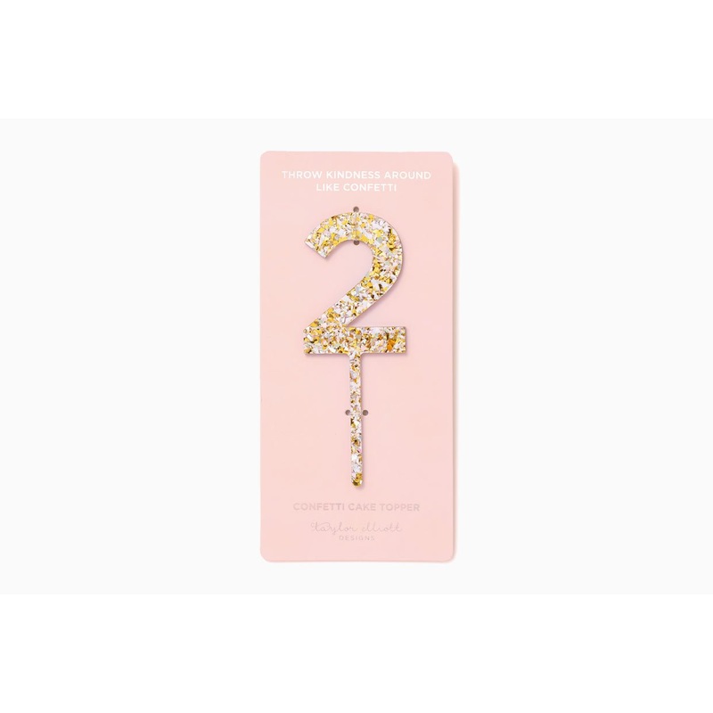 Pearl Confetti Cake Topper #2 | 1ct