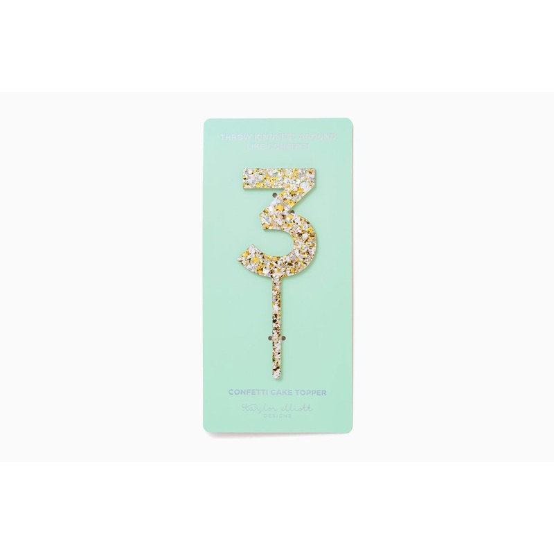 Pearl Confetti Cake Topper #3 | 1ct