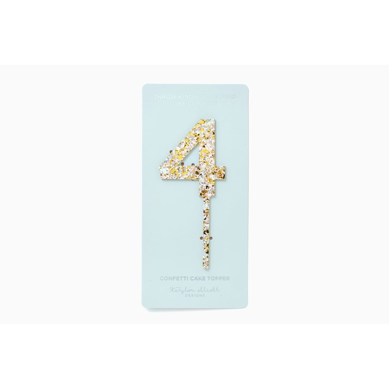 Pearl Confetti Cake Topper #4 | 1ct
