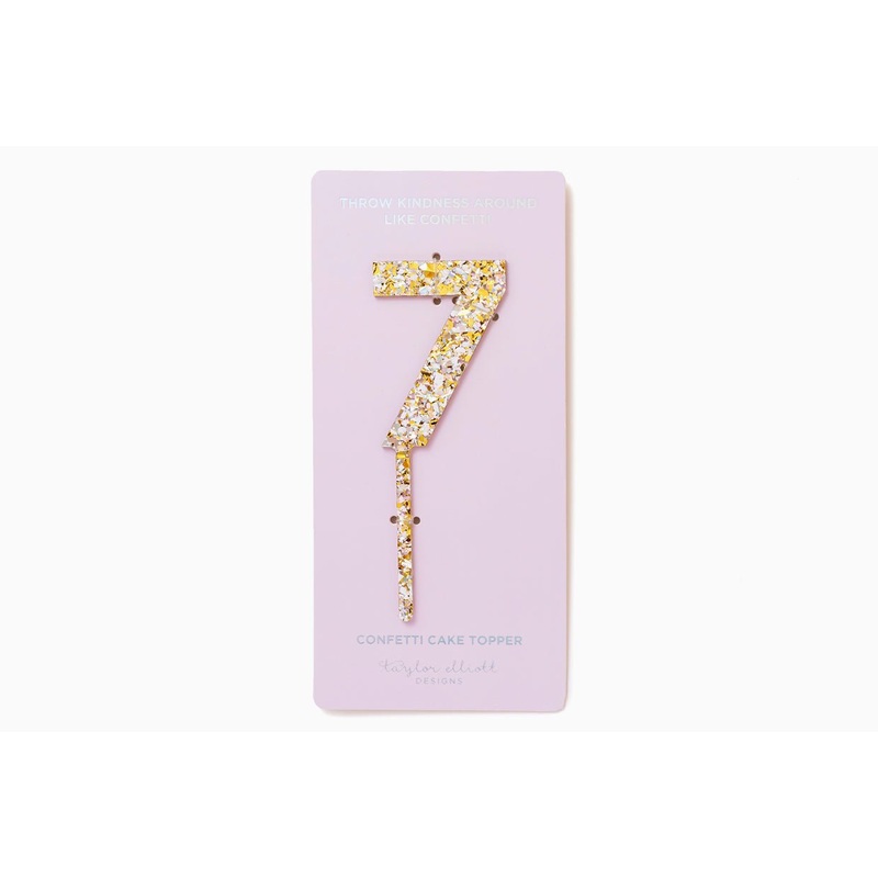 Pearl Confetti Cake Topper #7 | 1ct