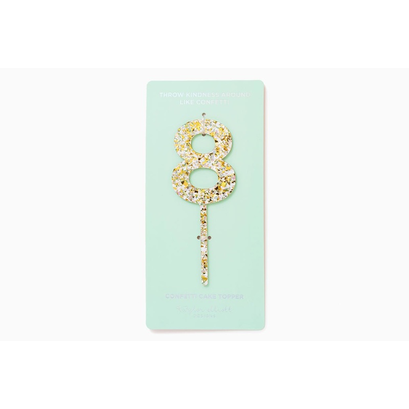 Pearl Confetti Cake Topper #8 | 1ct