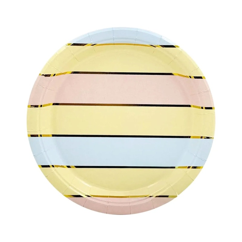 Rainbow Theme Party Cake/Starter Plates -  7 inches - 10PC