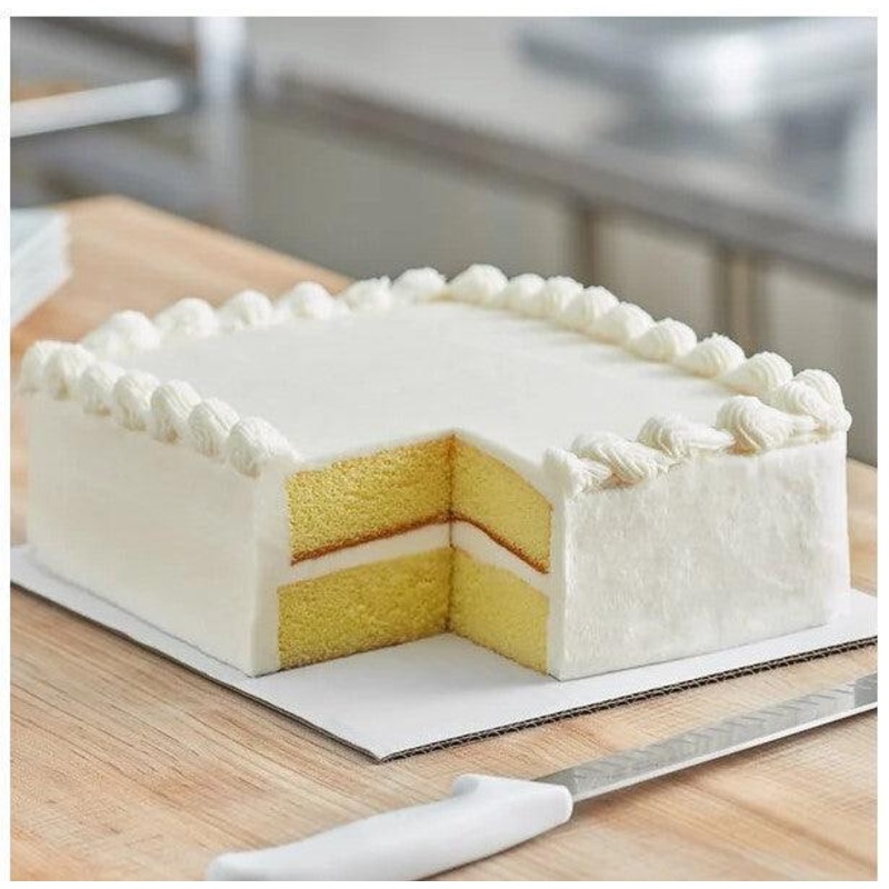 White Corrugated 1/4 Sheet Cake sheet
