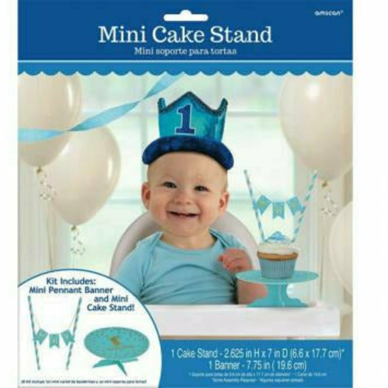 Boy 1st Birthday Mini Cake Stand