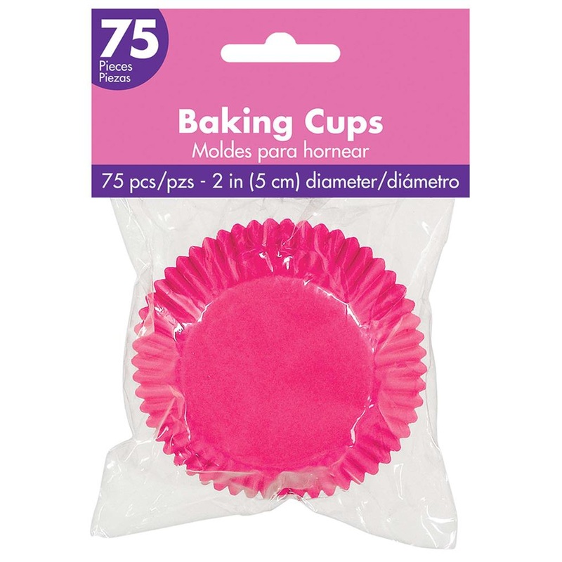 Cupcake Case Bright Pink 75ct
