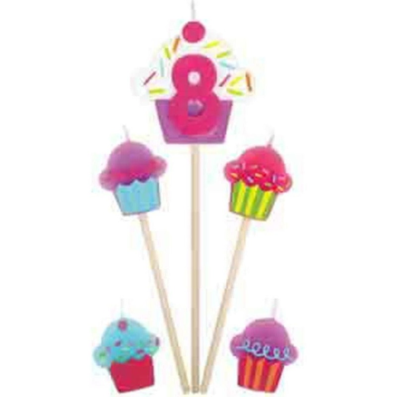 Cupcake Pick Candle No 8