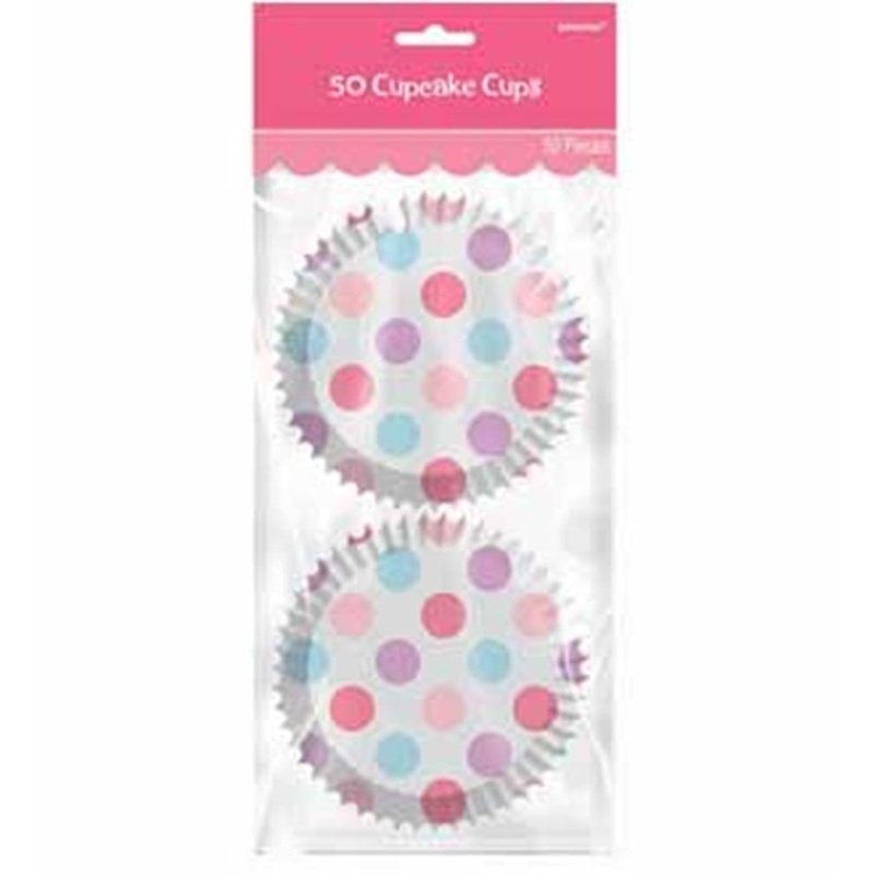 First Birthday Cupcake Cases W-Pink 50ct