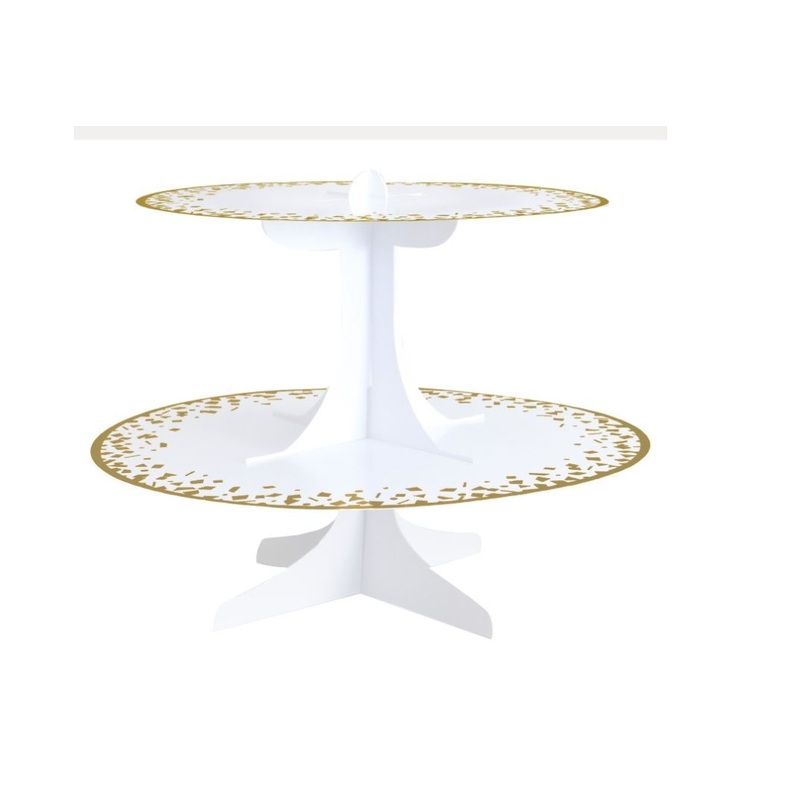 Gold Foil Cardboard Cupcake Stand