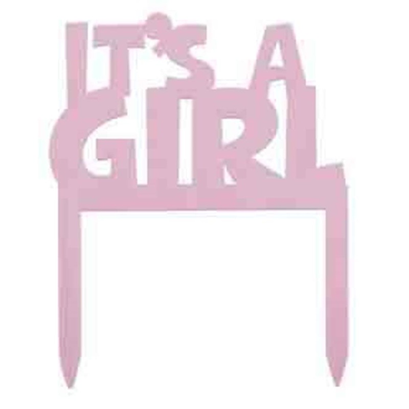 Its a Girl Plastic Cake Top