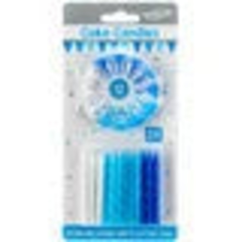 Mixed Candle & Cake Holders Set - Blue/White