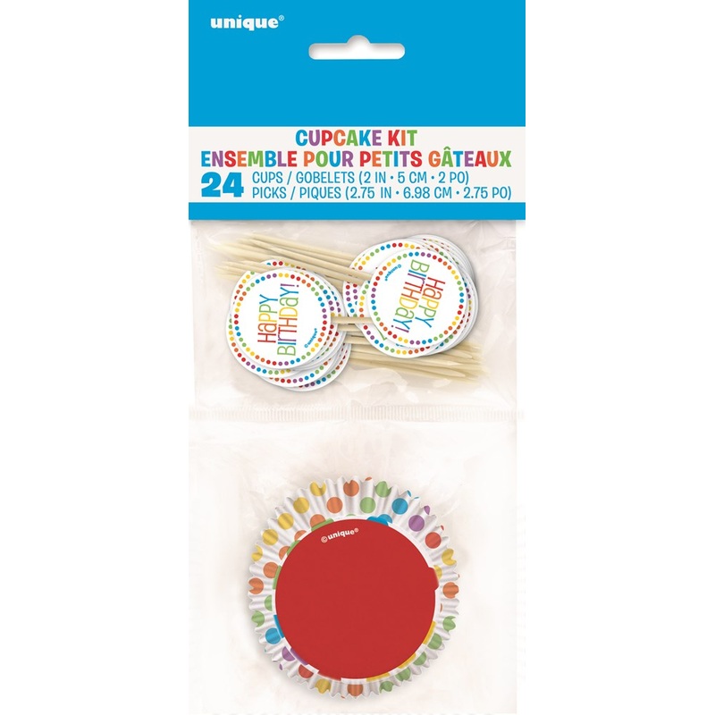 Rainbow Birthday Cupcake Kits 24pc