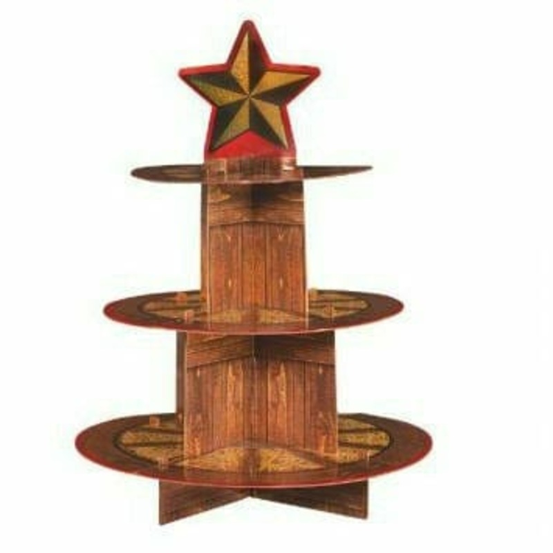 Western 'Yeehaw' 3-Tiered Cupcake Stand