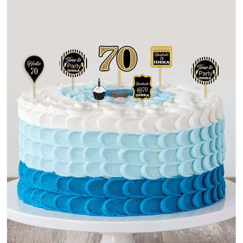 70th Birthday Party Cake Topper /Cake Decoration Kit