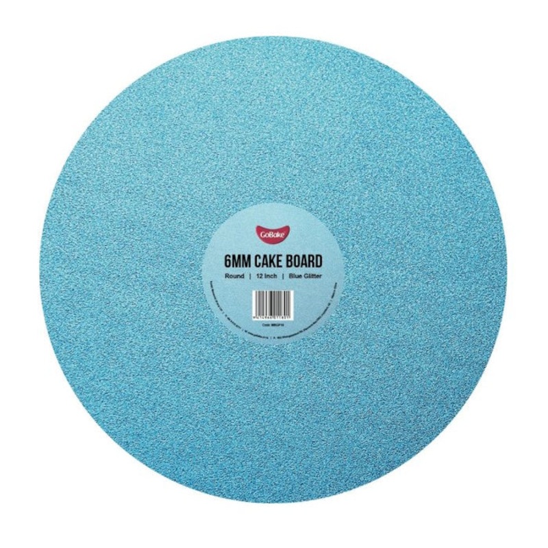 Blue Glitter Round Cake Board 12in