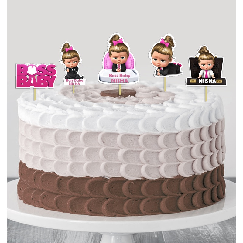 Boss Baby- Girl Birthday Cake Decorating Kit/Cake Topper/Cup Cake Topper