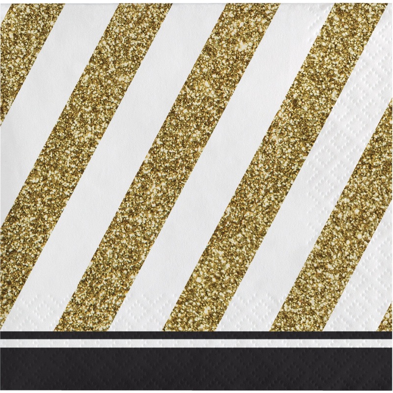 Cake Black & Gold Napkins