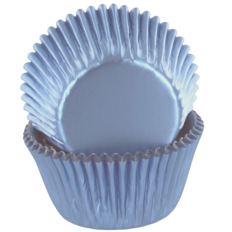 Cupcake Cases - Ice Blue Foil