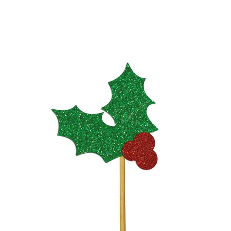 Holly Cake Toppers (Pk12)