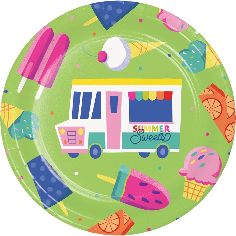 Ice Cream Truck Paper Cake Plates