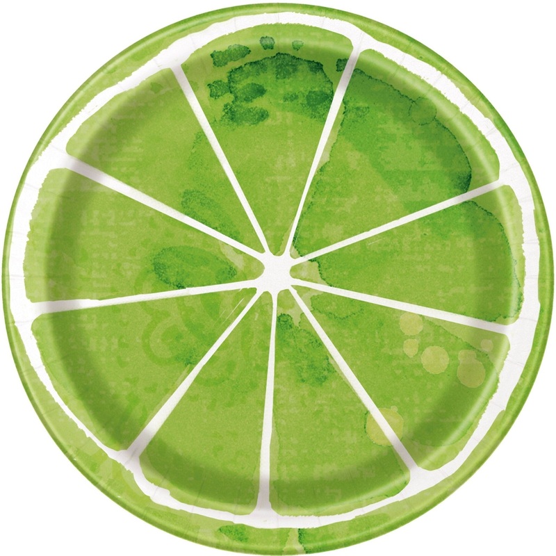 Lime Fruit Party Cake Plates