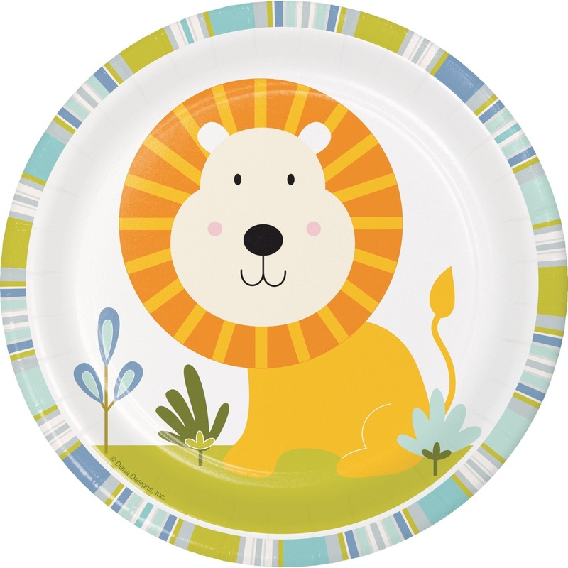 Lion Themed Paper Cake Plates
