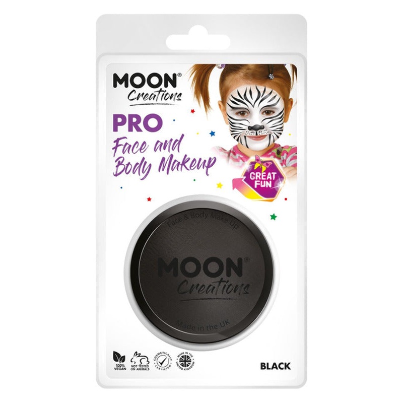 Moon Creations Pro Face Paint Cake Pot, Black