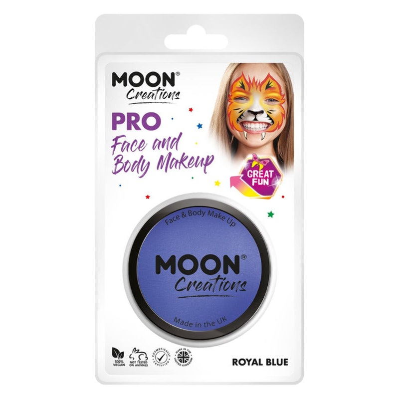 Moon Creations Pro Face Paint Cake Pot, Royal Blue