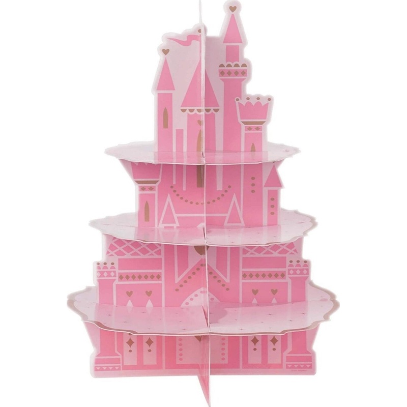 Pink Castle 3-Tier Cupcake Stand