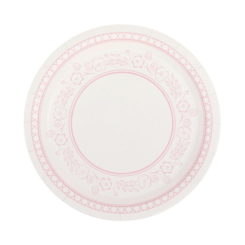 Pink Floral Cake Plates