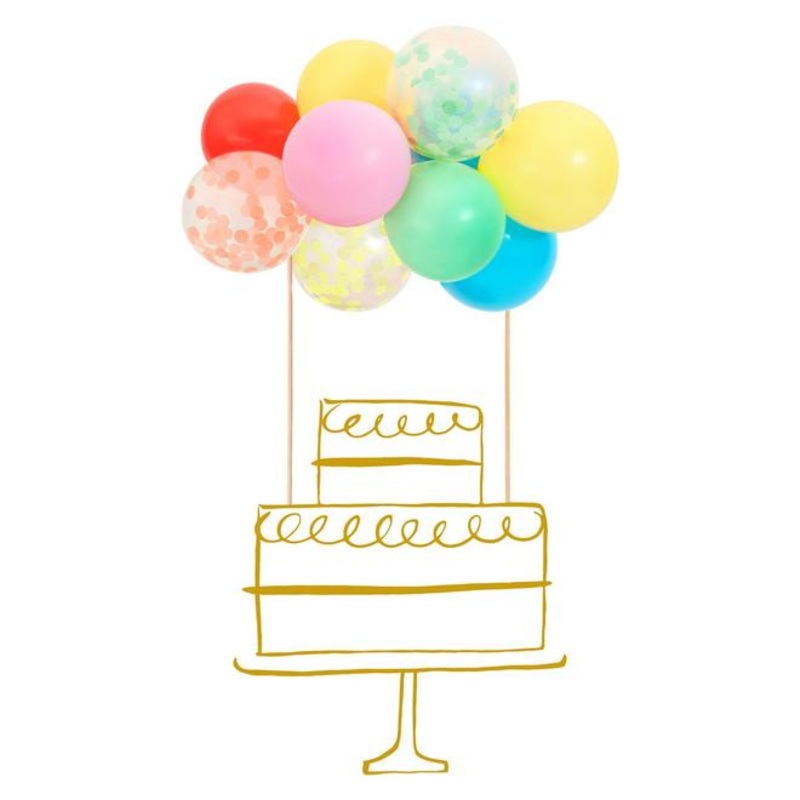 Rainbow Balloon  Cake Topper Kit