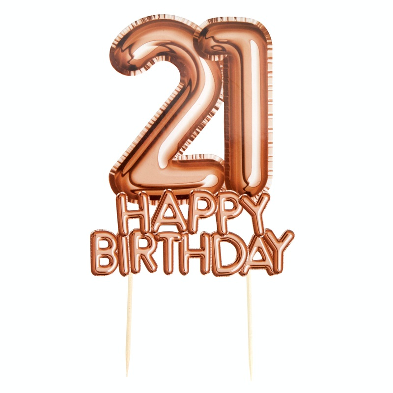 Rose Gold Cake Topper Age 21