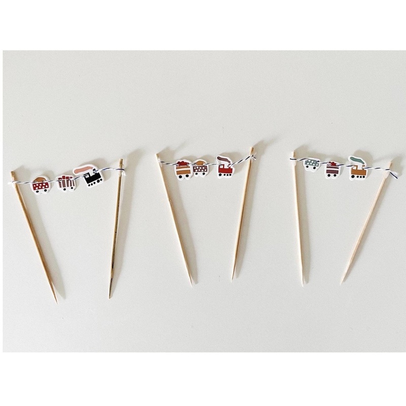 Train Cupcake Banners 6ct