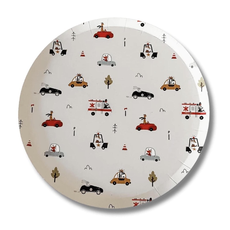 Transportation Party Cake Plates