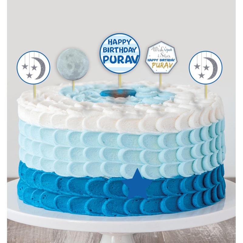 Twinkle Twinkle Little Star- Boy Theme Cake Topper For Birthday Party