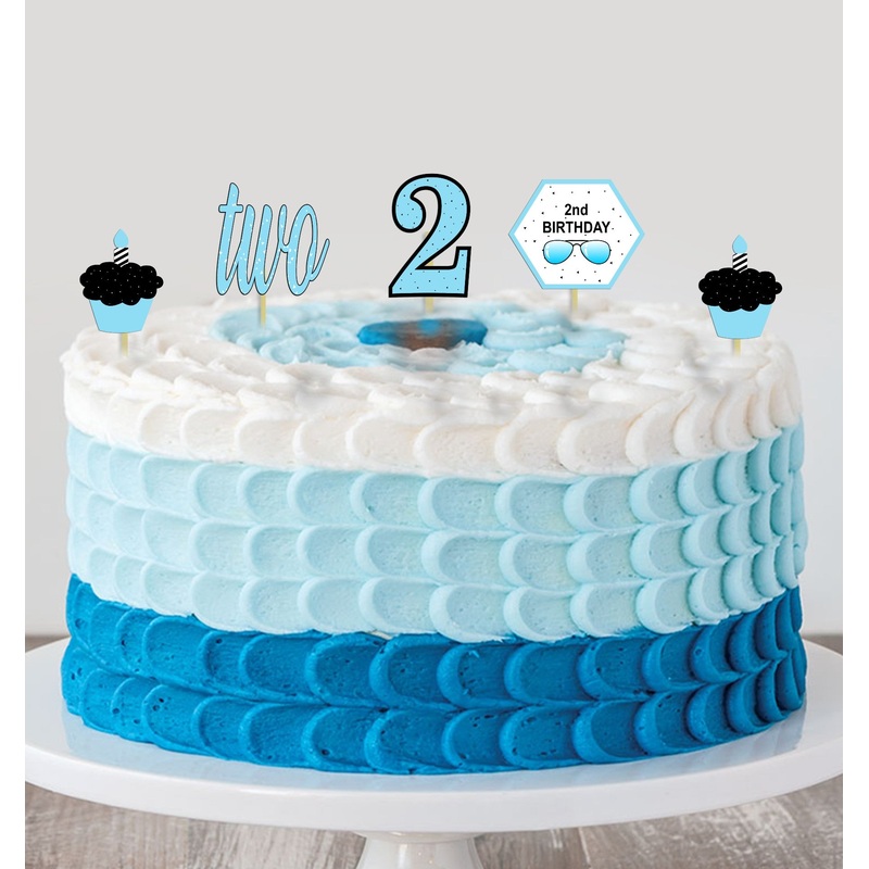 Two Cool Second Birthday Theme Cake Topper For Birthday Party