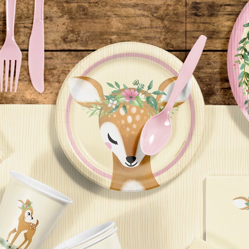 7" Deer Party Cake Plates